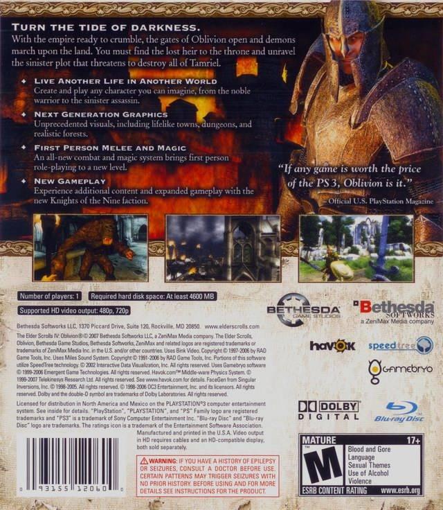 THE ELDER SCROLLS IV - OBLIVION