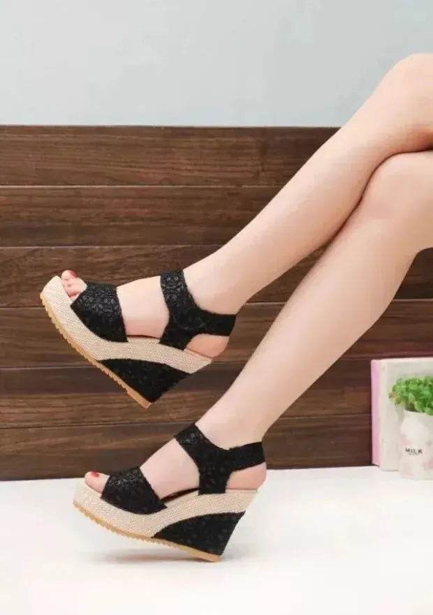 Platform High Wedge Sandals Plain Work sandals for women - EX-STOCK Canada
