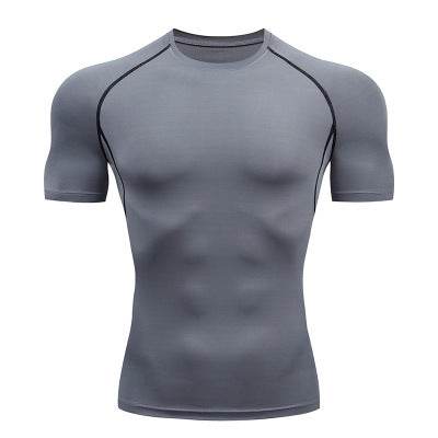 Solid color quick-drying bottoming short sleeve fitness t-shirt top - EX-STOCK Canada