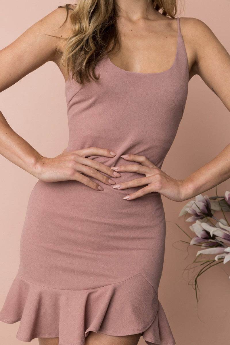 New Ruffles Trumpet Dress Women Sleeveless Spaghetti Strap Slim Summer Dress Party Short Dresses Vestidos - EX-STOCK Canada