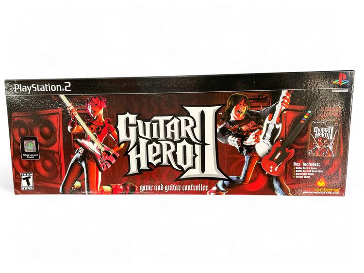 Guitar Hero II - PlayStation 2 Bundle Gibson Rosso con Cavo