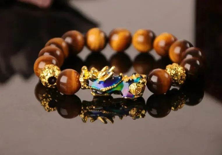 3D Gold Plated PiXiu Crystal Beaded Bracelet - EX-STOCK Canada