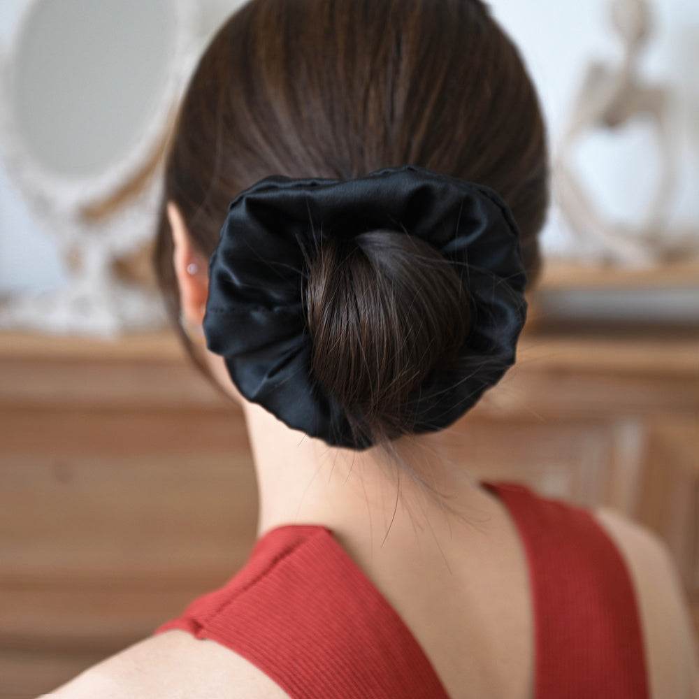 Fashion Silk Satin Hair Scrunchies Hair Ties Ponytail Holder - EX-STOCK Canada