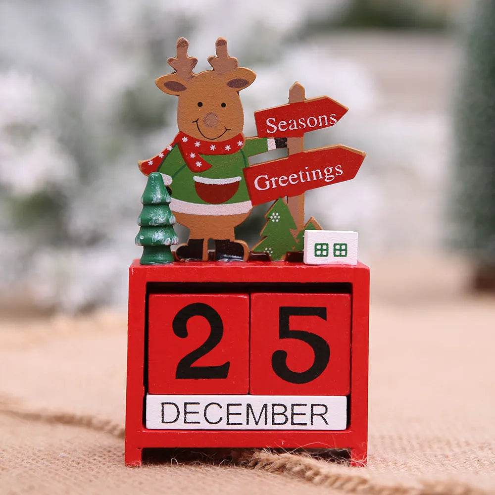 Christmas wooden calendar decorations - EX-STOCK Canada