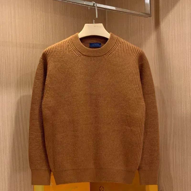 Autumn Fashion Knitted Woolen Thick Round Neck Pullover Sweater for men - EX-STOCK Canada