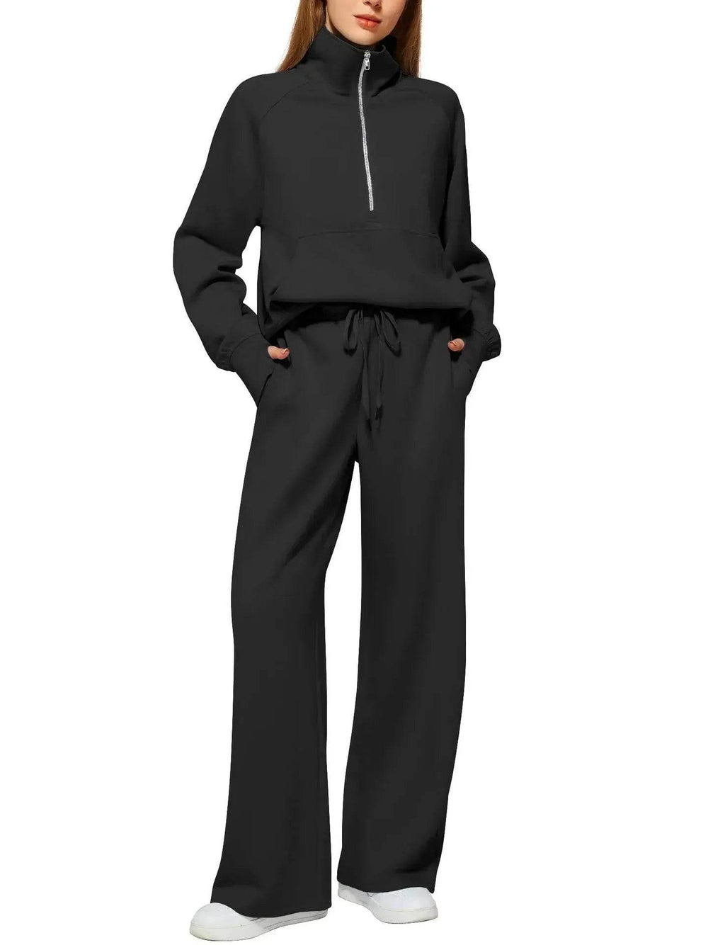 Plain Women Matching Casual Winter Tracksuit set joggers and hoodie set for women - EX-STOCK Canada