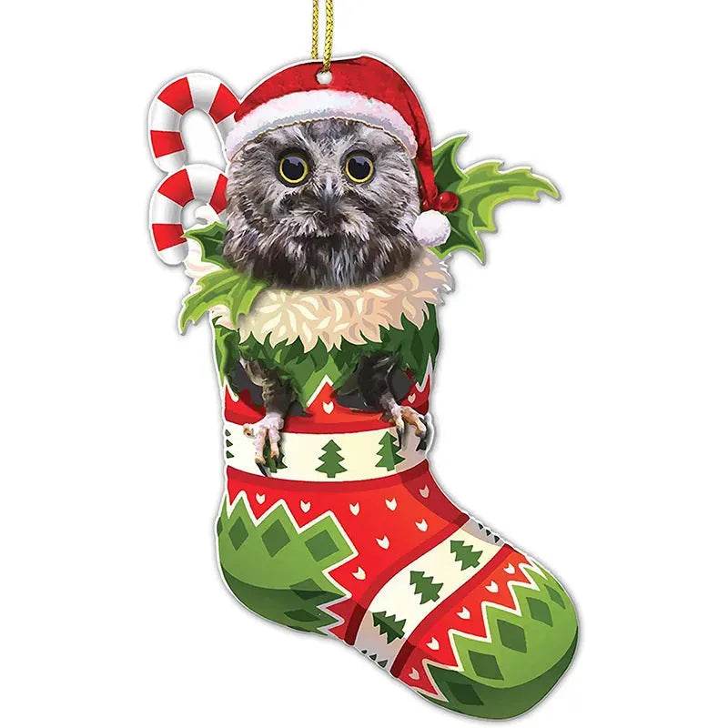 Christmas Stockings Christmas Tree Decorative Socks Dog Pendant Creative Cute - EX-STOCK Canada