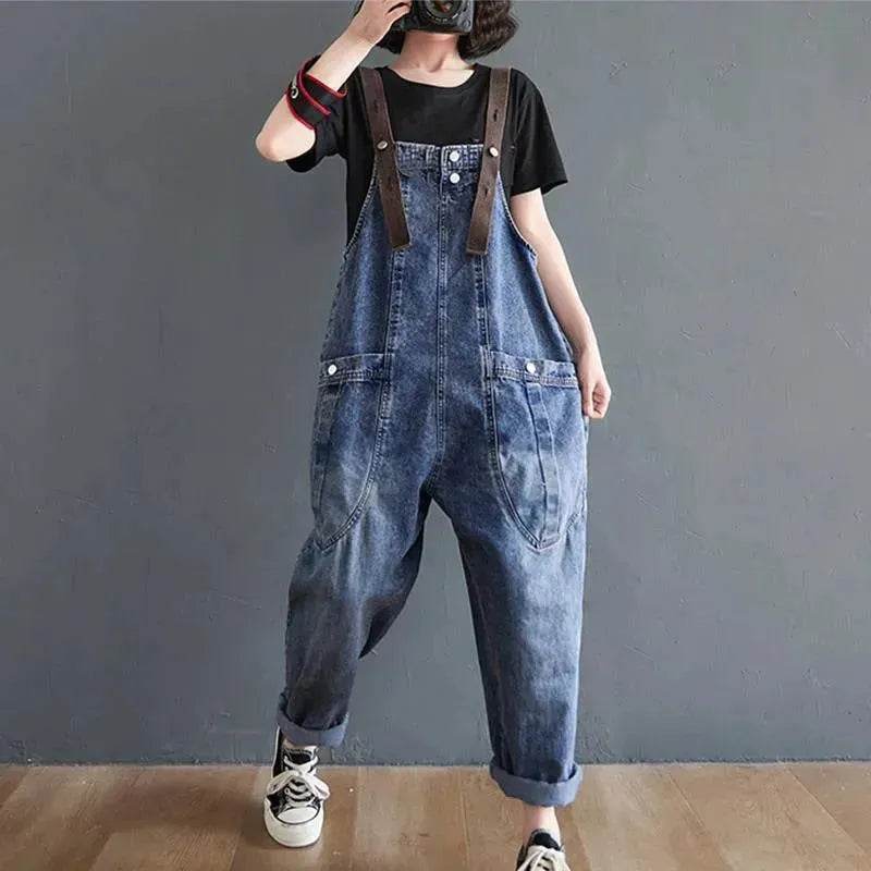 Y2K Women's Loose Denim Overalls Romper Suit - EX-STOCK Canada