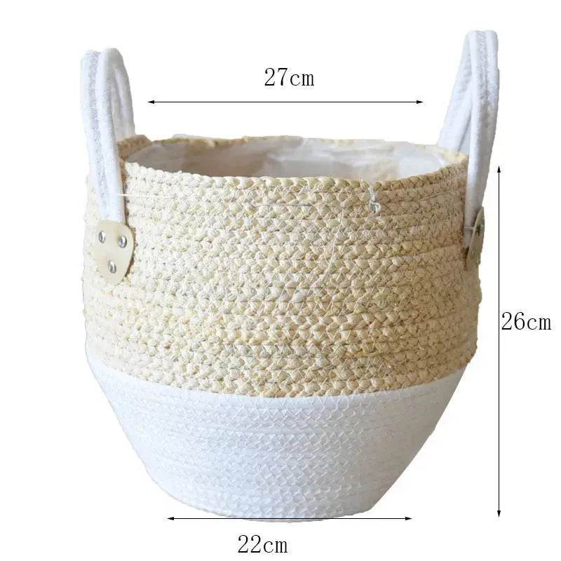 Hand Strawed Flowerpot Basket Fibre Plant Pot - EX-STOCK Canada