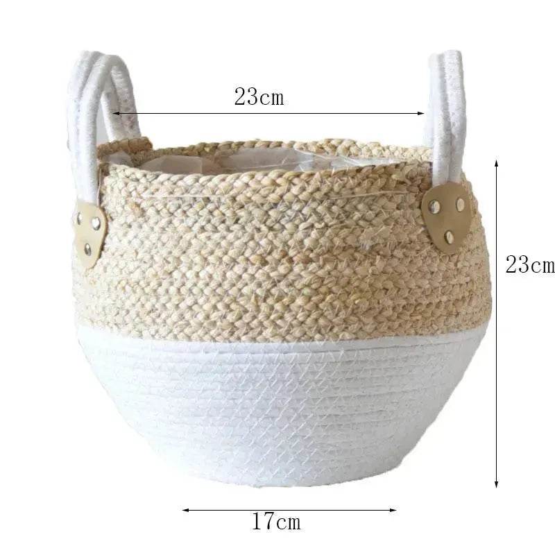 Hand Strawed Flowerpot Basket Fibre Plant Pot - EX-STOCK Canada