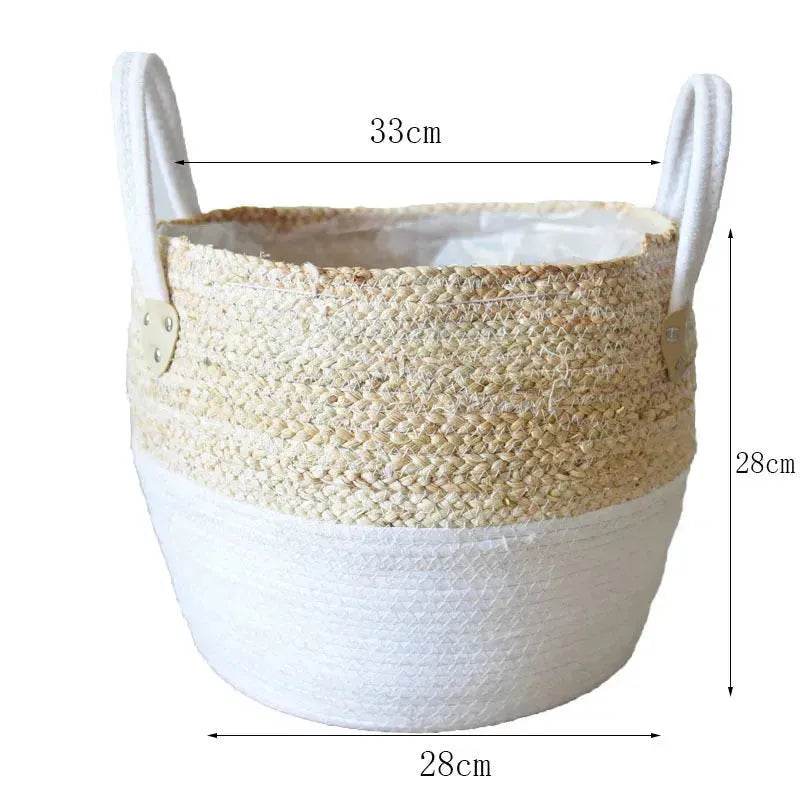 Hand Strawed Flowerpot Basket Fibre Plant Pot - EX-STOCK Canada