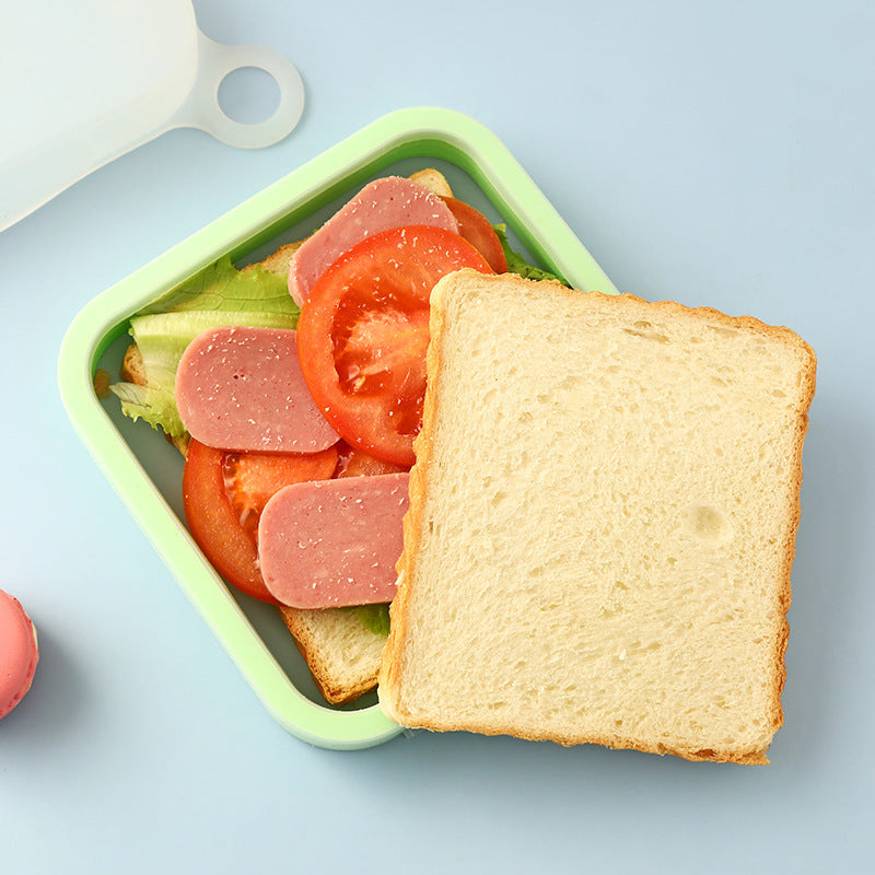 Portable Silicone Sandwich Toast Lunch Box Bento Box Microwave Fridge Food Storage Container Bags EX-STOCK