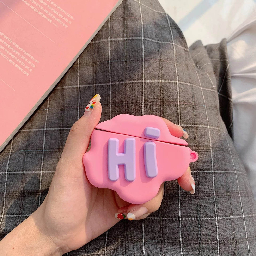 Cute Cartoon Lettered Airpod Earphone Silicone Protective Case - EX-STOCK Canada