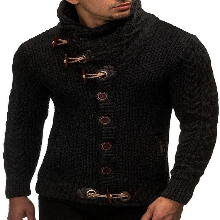 Knitted Jacket With High Collar Buttons EX-STOCK Canada