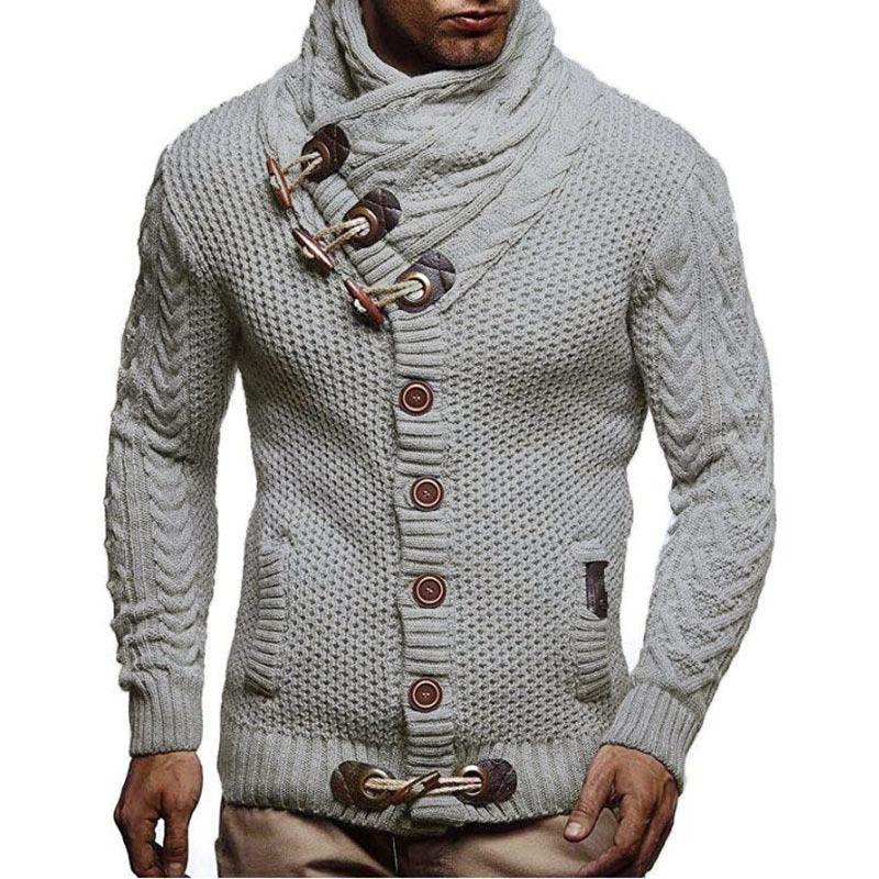 Knitted Jacket With High Collar Buttons EX-STOCK Canada