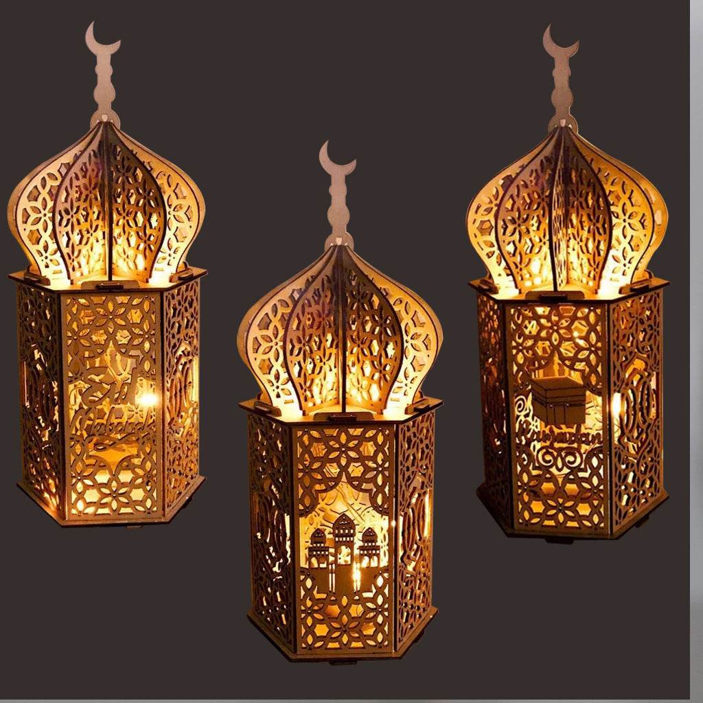 Ramadan Festival Decorative Eooden Crafts Ornaments - EX-STOCK Canada