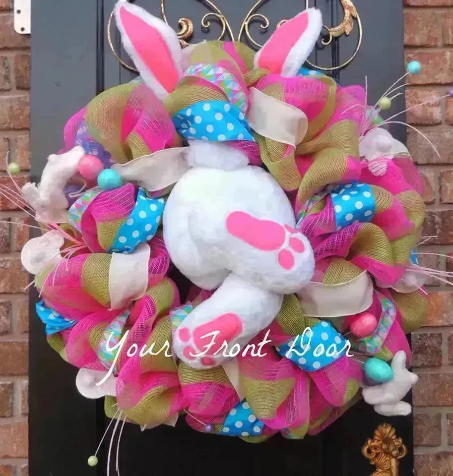 Christmas Bunny Garland Pâques Décoration mousse Fruit Mall Salon Repréts Ornements