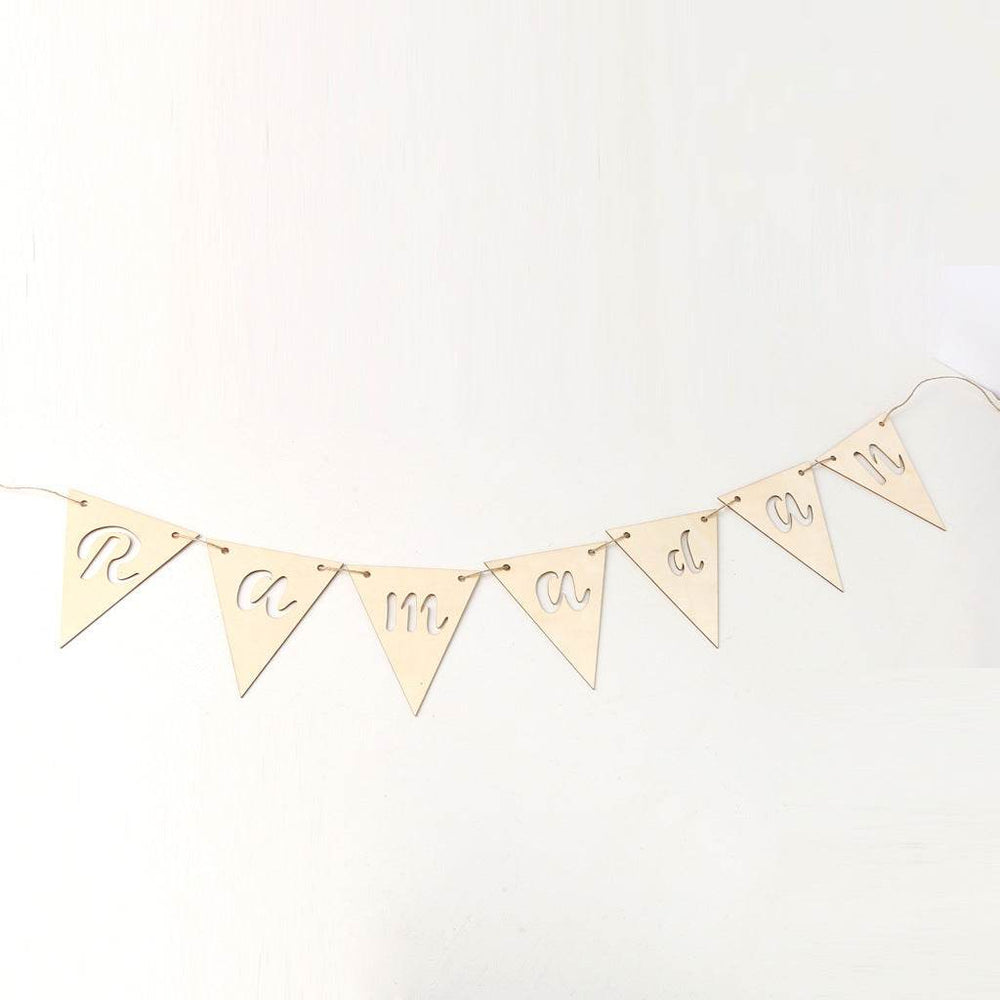 Wooden Crafts Hanging Pendants Eid Mubarak Home Ramadan Decorations - EX-STOCK Canada