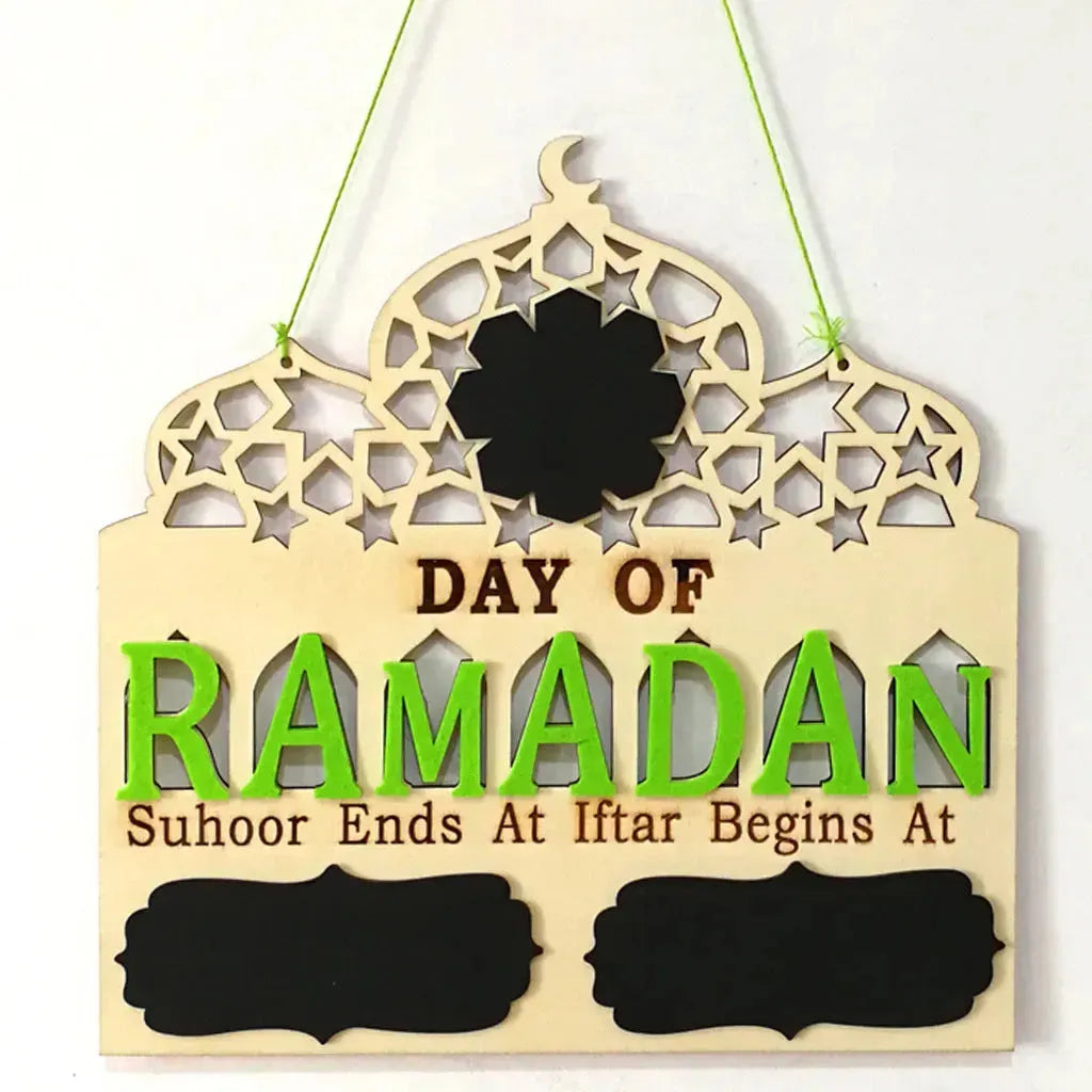 Eid Mubarak Home Decoration Wooden Calendar Listing Ramadan Decor Plaques - EX-STOCK CANADA