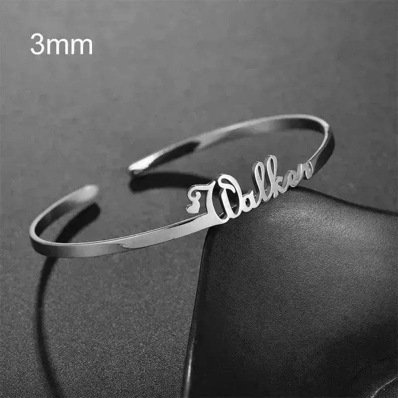 Customized Name Bracelet Personalized Custom Bangles Stainless Steel Jewelry - EX-STOCK Canada