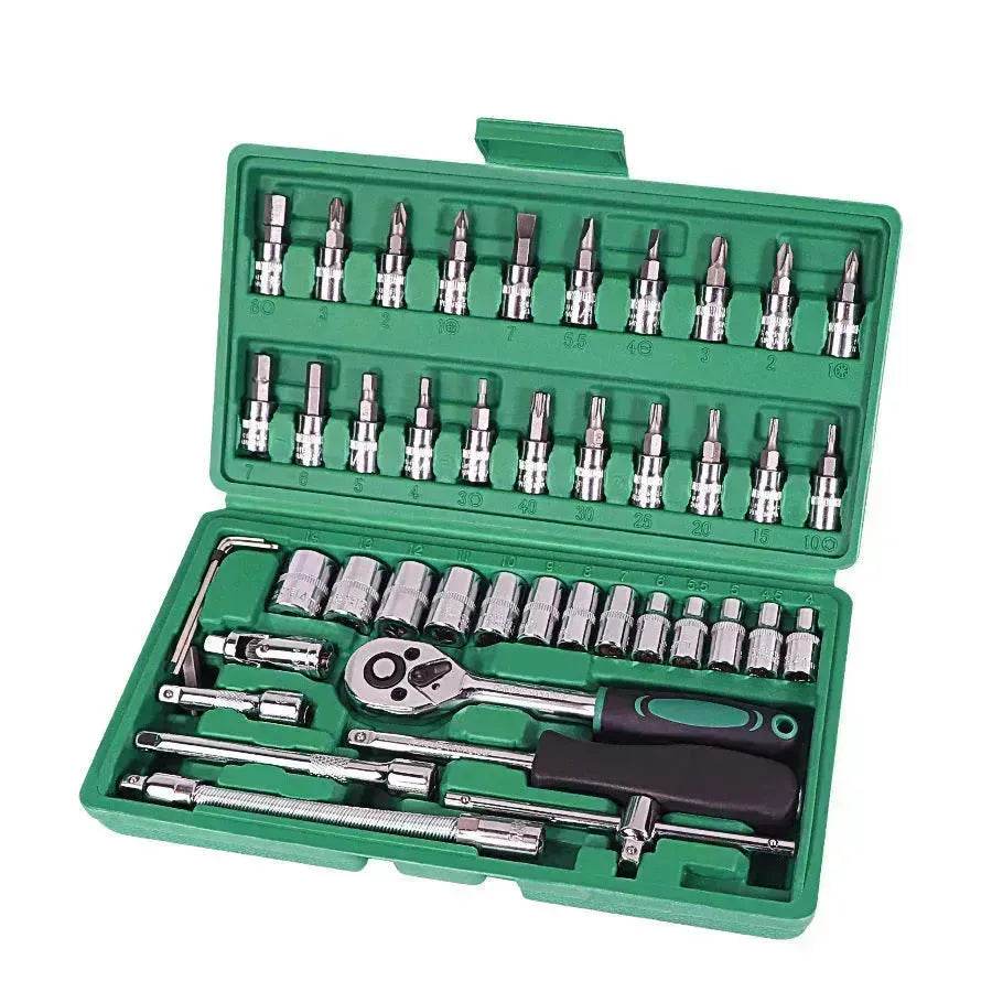 Car Repair Tool 46pcs Inch Socket Set Car Repair Tool Ratchet Torque Wrench Combo Tools Kit Auto Repairing Tool Set - EX-STOCK Canada