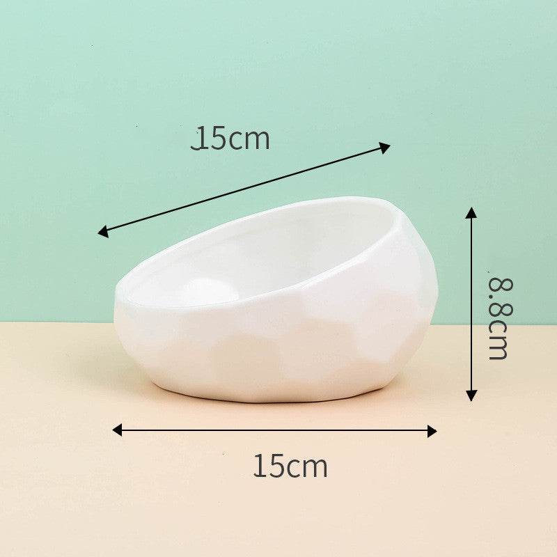 Pet Supplies Bowl Ceramic Cat Bowl Dog Bowl Oblique Mouth - EX-STOCK Canada