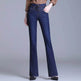 Korean Style Bootcut High-Waisted High Cotton Casual Jeans - EX-STOCK Canada