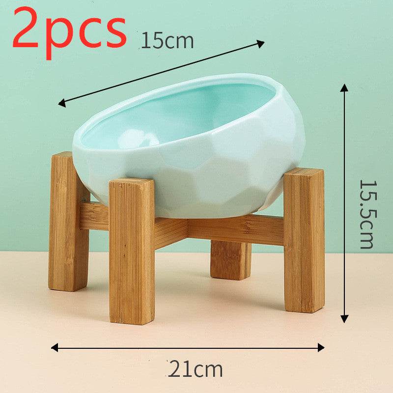 Pet Supplies Bowl Ceramic Cat Bowl Dog Bowl Oblique Mouth - EX-STOCK Canada