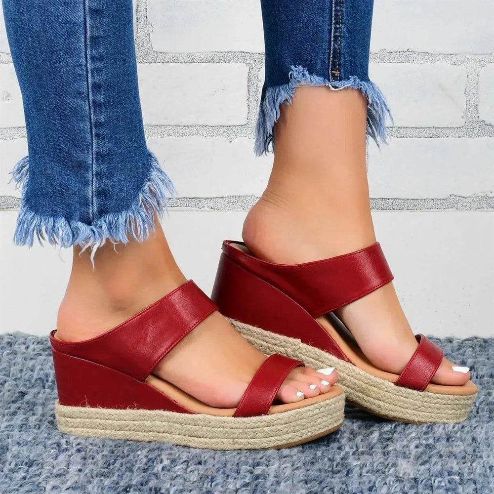 Casual High Wedge heel Slide on Slippers for women - EX-STOCK Canada