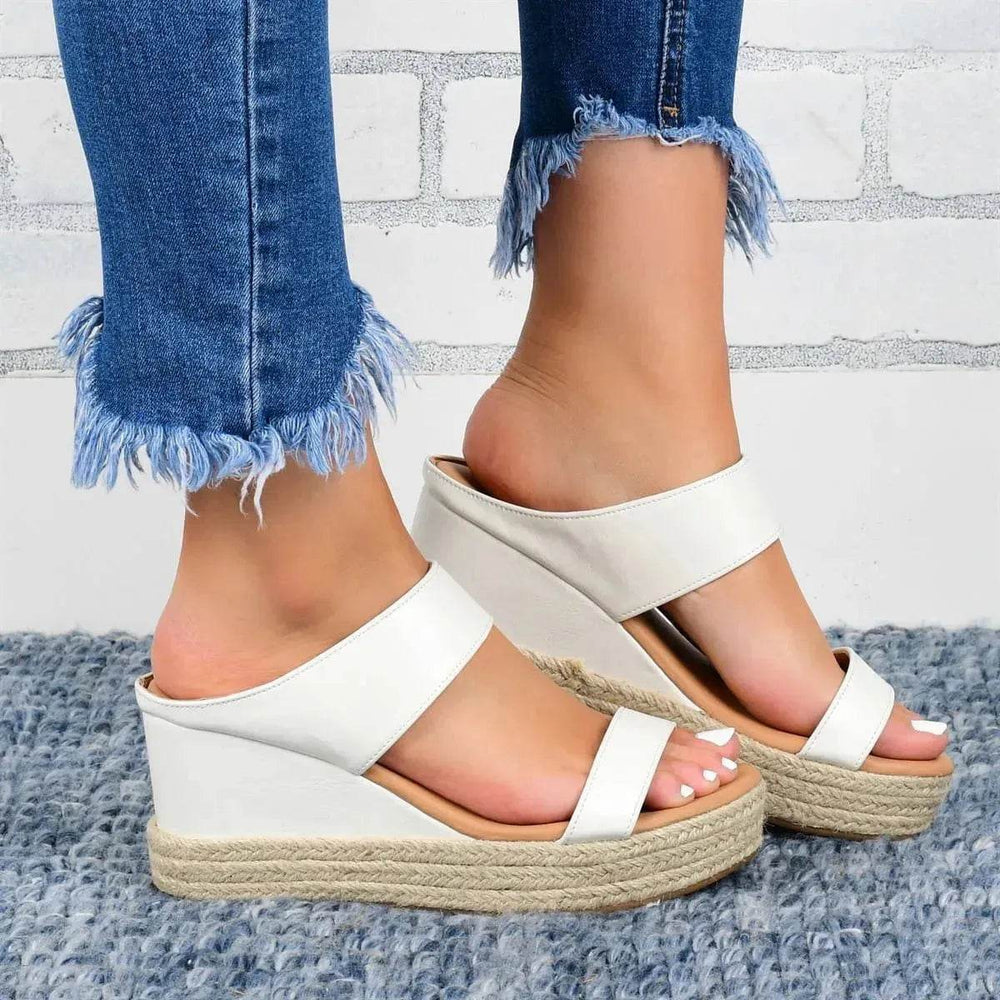Casual High Wedge heel Slide on Slippers for women - EX-STOCK Canada