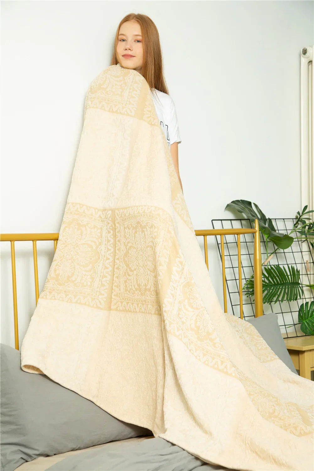 Blanket Sofa Blanket Fleece Blanket Plush Leisure Blanket Literary Cover Blanket EX-STOCK Canada