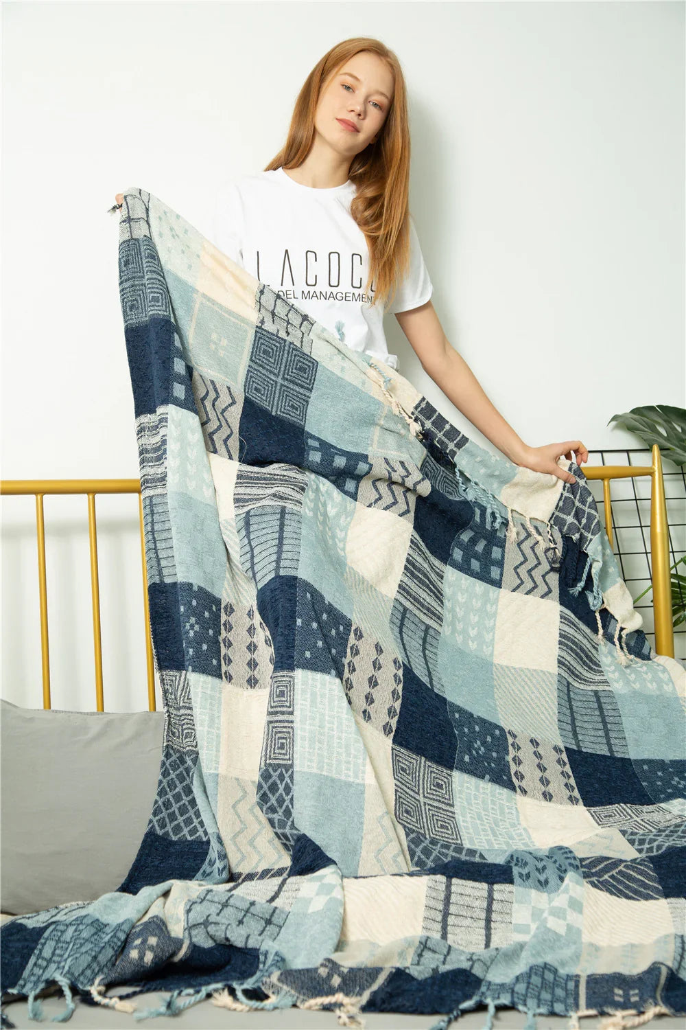 Blanket Sofa Blanket Fleece Blanket Plush Leisure Blanket Literary Cover Blanket EX-STOCK Canada