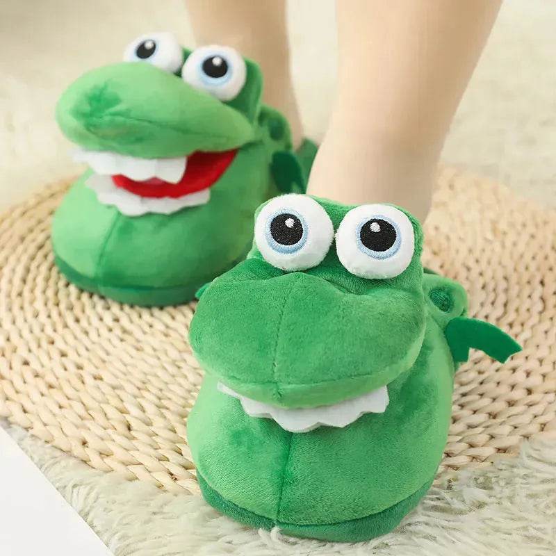 Cotton Slippers Mouth Will Move Plush Cute Funny Indoor Winter Couple Soft Bottom Plush Toys Indoor Slippers - EX-STOCK Canada