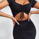 Ladies Bodycon Mini dress Open belly Club Party Dress - EX-STOCK Canada