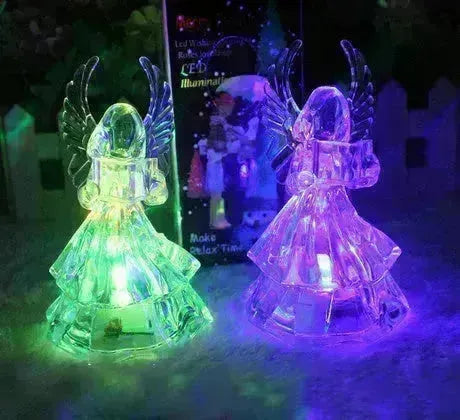 Coudons de Noël légers de nuit en ange acrylique coloré