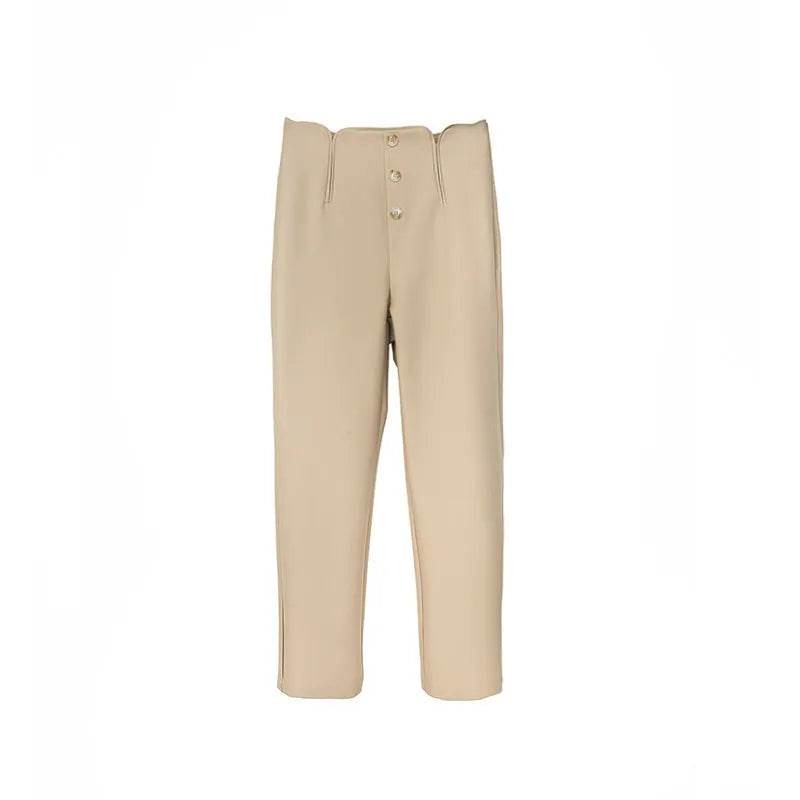 Petal Type Temperament High Waist Business Office Workwear Formal Trouser Pant Women - EX-STOCK Canada