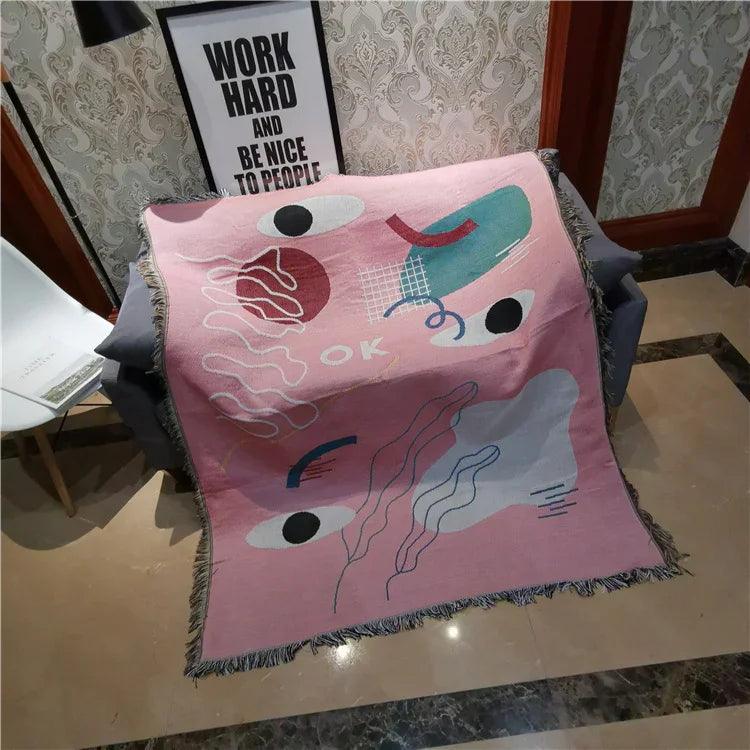 Leisure Blanket Line Blanket Creative Personality Art Blanket Cover Blanket Sofa Blanket EX-STOCK Canada