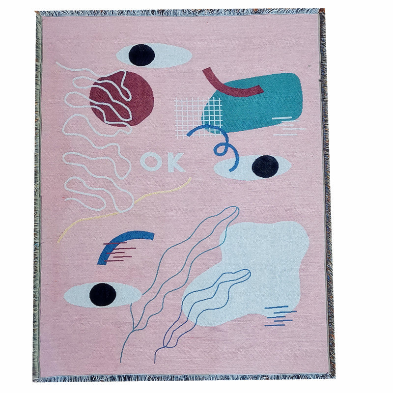 Leisure Blanket Line Blanket Creative Personality Art Blanket Cover Blanket Sofa Blanket EX-STOCK Canada
