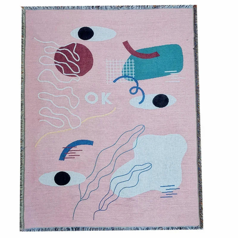 Leisure Blanket Line Blanket Creative Personality Art Blanket Cover Blanket Sofa Blanket EX-STOCK Canada