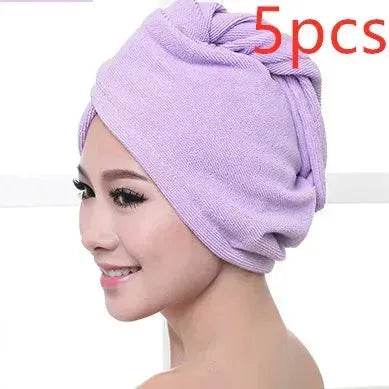 Women's Microfiber Hair Dryer Cap Absorbent Hair Towel. - EX-STOCK Canada