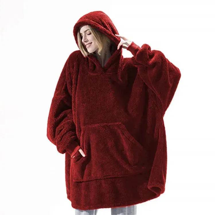 Thick Fleece Hooded Unisex Sweater Winter Double-sided Sweatshirt - EX-STOCK Canada