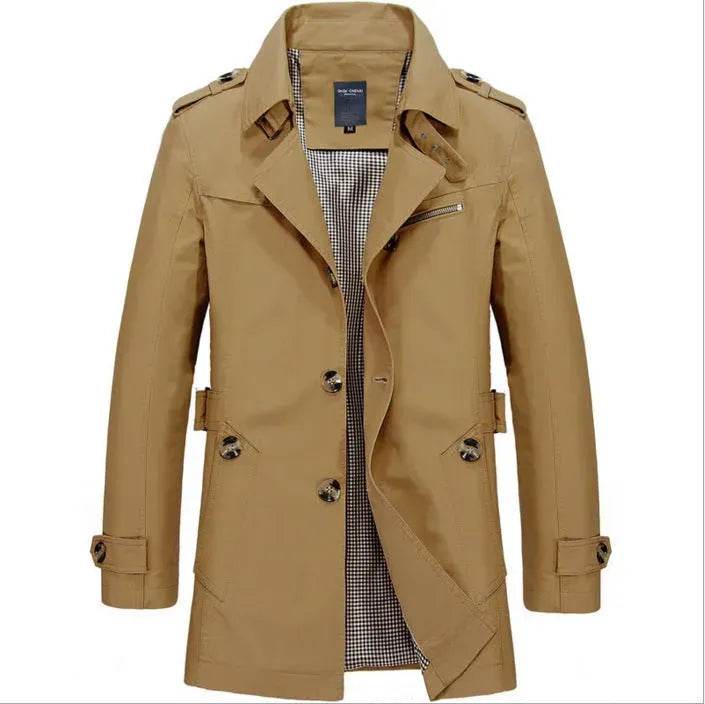 Spring Men's Casual Mid-length Thin Windbreaker Men's Top - EX-STOCK Canada