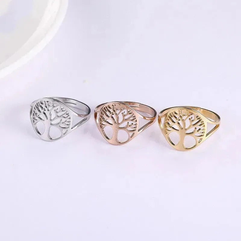 Retro Hollow Design Tree Of Life Dress Ring Unisex - EX-STOCK CANADA