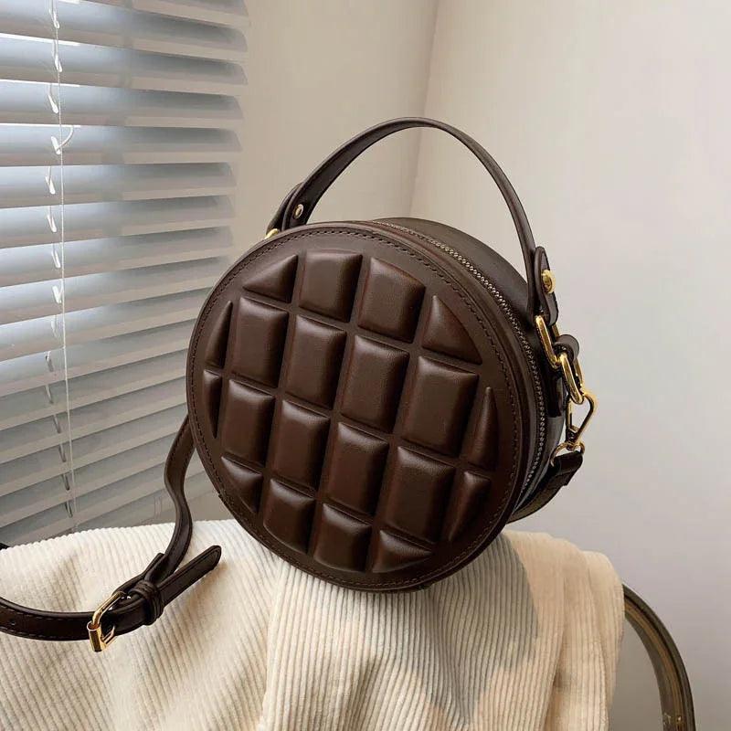 Pu Chocolate One-shoulder Diagonal Bag EX-STOCK Canada