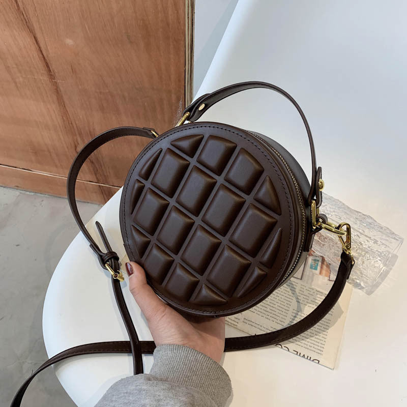 Pu Chocolate One-shoulder Diagonal Bag EX-STOCK Canada