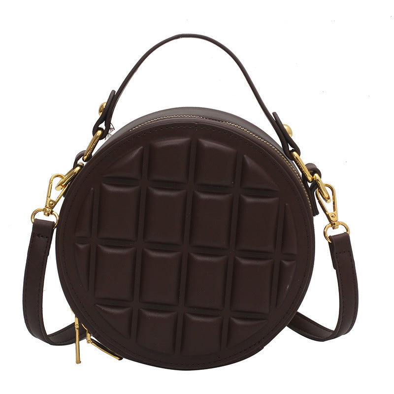 Pu Chocolate One-shoulder Diagonal Bag EX-STOCK Canada