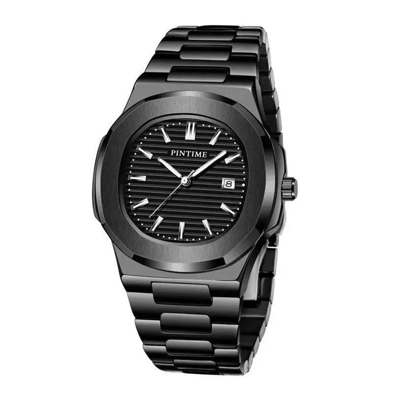 Quartz Watch Calendar Waterproof Luminous Steel Band Watch - EX-STOCK Canada