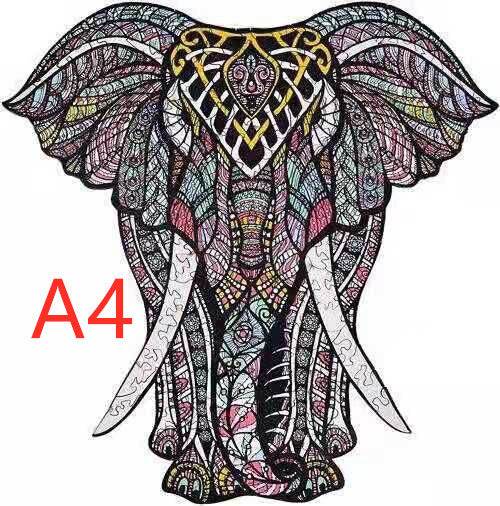 Animal Shaped Wooden Puzzle Play Toy for Kids 14 years above - EX-STOCK Canada