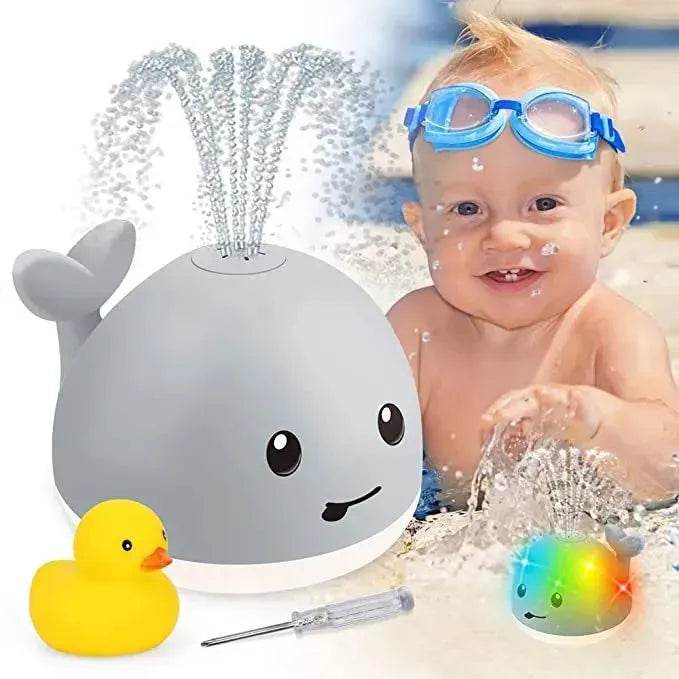 Baby Cute LED Light spray water whale bath toy - EX-STOCK Canada