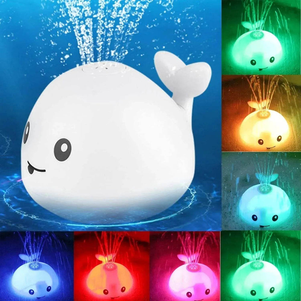 Baby Cute LED Light spray water whale bath toy - EX-STOCK Canada